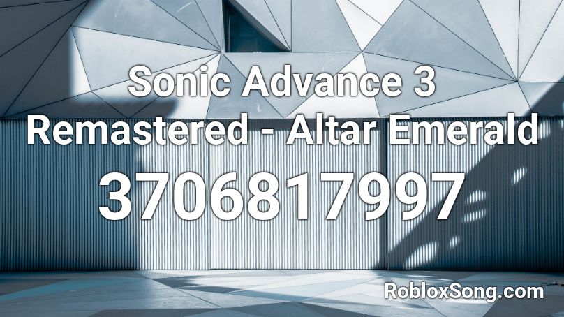 Sonic Advance 3 Remastered - Altar Emerald Roblox ID