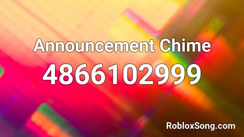 Announcement Chime Roblox ID